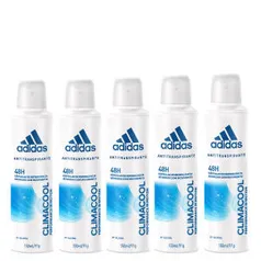 Kit Desodorante Adidas Climacool Aerosol Feminino 150ml 5 Unidades - Incolor - R$33