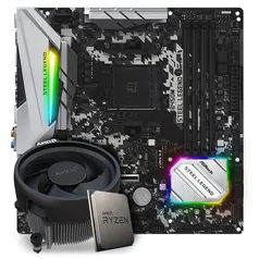 Kit Upgrade, AMD Ryzen 5 3600, ASRock B450M Steel Legend | R$2199