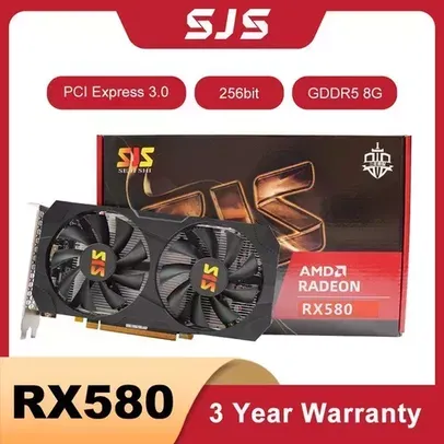 Placa de vídeo SJS RX 580 8GB