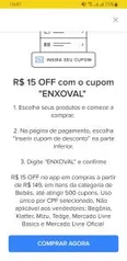 R$ 15 OFF com Cupom Mercado LIvro para itens para Bebês