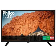 Smart TV LED 32&quot; HD Roku PTV32G70RCH Philco Preta