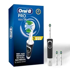 Oral-B Escova Elétrica Oral B Vitality 100+ Refis 3 Unidades, Preto