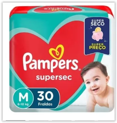 Fraldas Pampers Supersec M - 30 Unidades