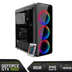 PC Gamer Intel Core i5 RAM 8GB (Geforce GTX 1660 SUPER 6GB) SSD 480GB | R$2226