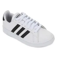 Tênis Adidas Grand Court Masculino - Branco e Preto | R$185