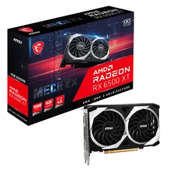 Placa de Vídeo MSI Radeon RX 6500 XT Mech 2X, OC, 4GB, GDDR6, FSR, Ray Tracing