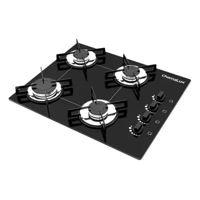 Cooktop Chamalux 4 Bocas Ultra Chama Preto Bivolt