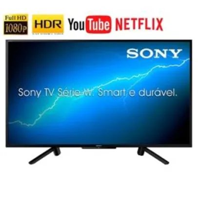 Smart TV LED 43" Sony KDL-43W665F Full HD com Conversor Digital 2 HDMI 2 USB 60Hz - Preta | R$1.499