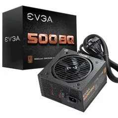 Fonte EVGA 500 BQ, 500W, 80 Plus Bronze, Semi Modular | R$263