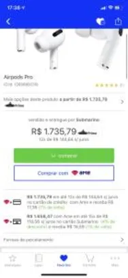 [CC Sub] AirPods Pro R$1.449