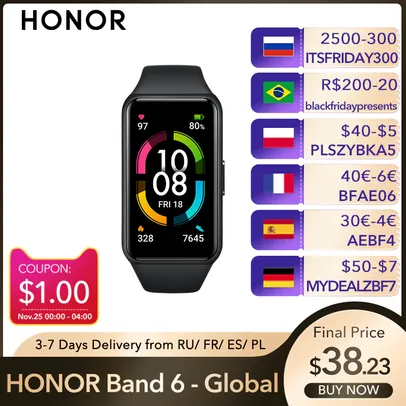 Smartband Honor Band 6 versão global