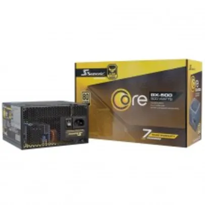 Fonte Seasonic Core GX-500, 500W, 80 Plus Gold, Full Modular  