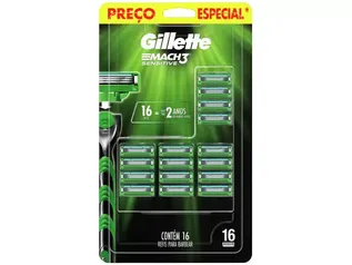 Carga para Aparelho de Barbear Gillette - Mach3 Sensitive 16 Cargas