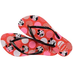 Chinelo Slim Disney, Havaianas, Feminino, Vermelho Crush/Preto, 39/40