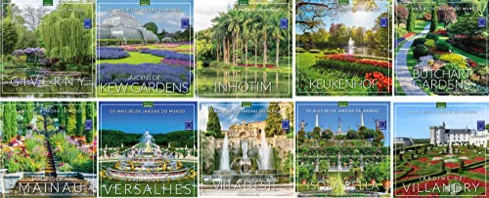 Coleção Os Mais Belos Jardins do Mundo (10 volumes)