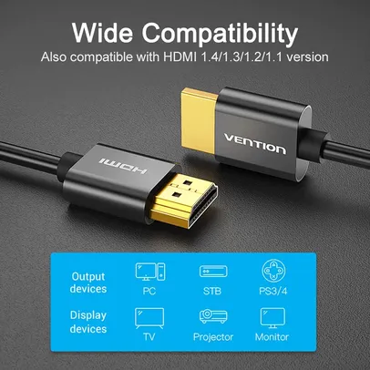 [Primeira Compra] Cabo HDMI de 0,5 ou 1 metro | R$0,06