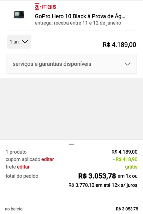 Imagem na descrição da promoção