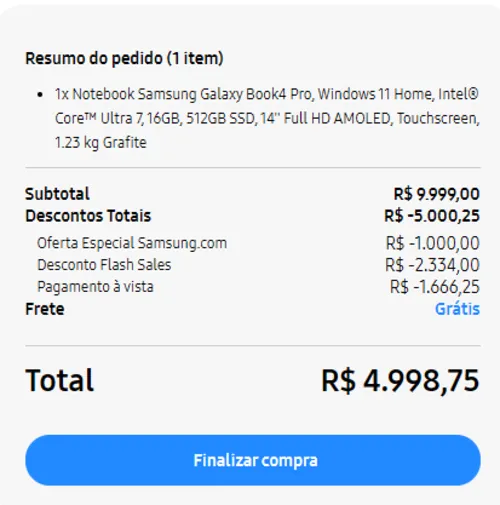 Imagem na descrição da promoção