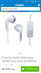 Fone De Ouvido Samsung Hs330 Intra-auricular Branco