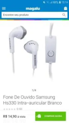 Fone De Ouvido Samsung Hs330 Intra-auricular Branco