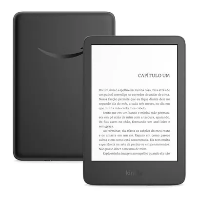 Novo Kindle (16 GB - modelo 2024) - Leve e compacto, com tela antirreflexo, trocas de página mais rápidas, luz frontal ajustável