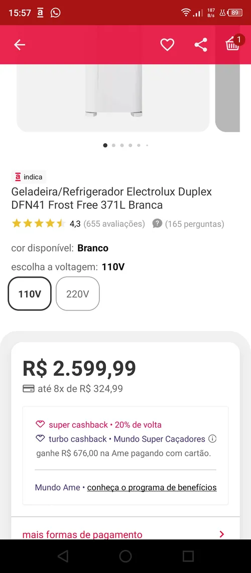 Imagem na descrição da promoção