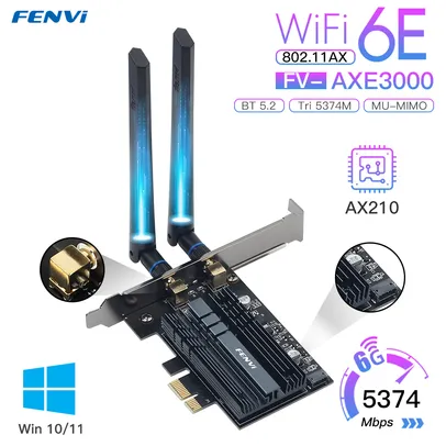 Placa de rede wifi Fenvi 5374Mbps W