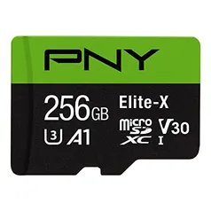 (Vendido por Amazon) Cartão Micro SD PNY Elite-X, 256 GB