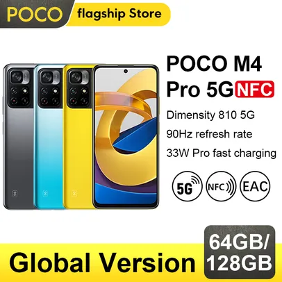 Smartphone Poco M4 Pro 5g Nfc 64gb 128gb - Versão Global