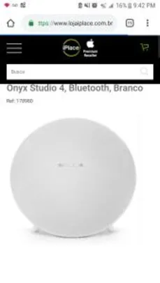 Caixa de Som Harman Kardon Onyx Studio 4, Bluetooth, Branco - R$549
