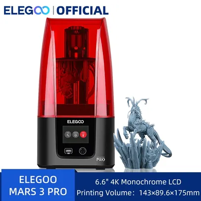 ELEGOO-UV Impressora 3D LCD Fotocurante, Monocromática