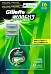 Carga Gillette mach3 sensitive - 16 cargas