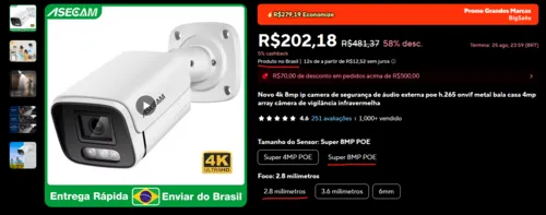 Imagem na descrição da promoção