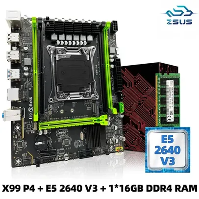 [TAXA INCLUSA] PLACA MÃE +  CPU Xeon E5 2640 V3 CPU, DDR4