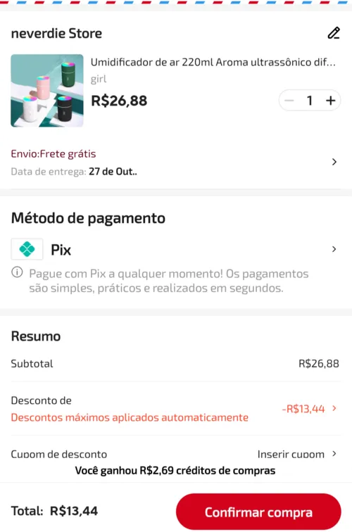 Imagem na descrição da promoção