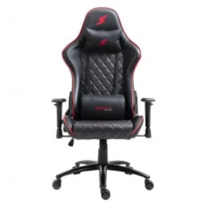 Cadeira Gamer SuperFrame Warrior, Reclinável, Suporta até 180KG, Preto e Vermelho