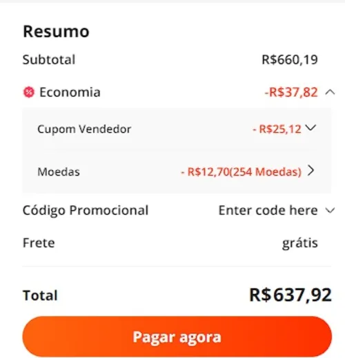 Imagem na descrição da promoção