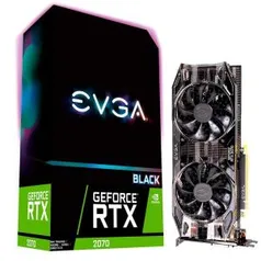 Placa de Vídeo EVGA NVIDIA GeForce RTX 2070 XC Black Edition Gaming 8GB