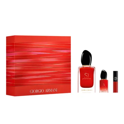Giorgio Armani Sì Passione Kit – Perfume Feminino EDP + Batom Líquido + Miniatura R$309