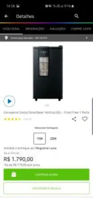 [Sem juros 10x] Cervejeira Consul Smartbeer Vertical 82L - Frost Free 1 Porta | R$1.790