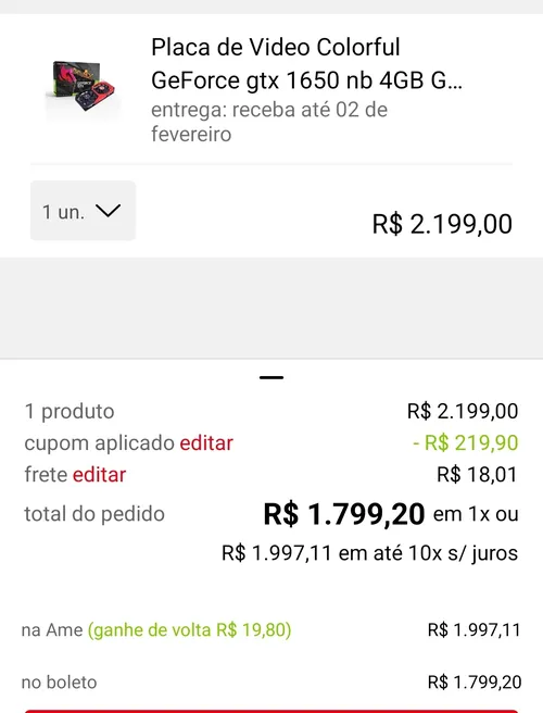 Imagem na descrição da promoção