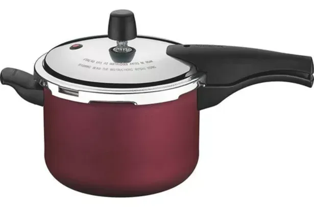 Panela de Pressão Tramontina Vancouver 20cm 4,5L em Alumínio com Revestimento Interno e Externo Antiaderente Vermelho