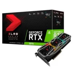 Placa de Vídeo PNY NVIDIA GeForce RTX 3070 XLR8 Gaming Edition, 8GB, GDDR6 | R$4.655