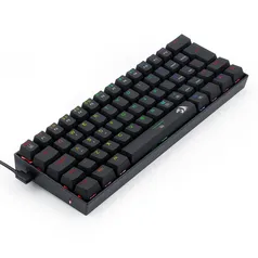 Teclado Mecânico Gamer  Redragon Dragonborn, RGB Preto, Switch Brown, 60%, ABNT2 - K630RGB-1