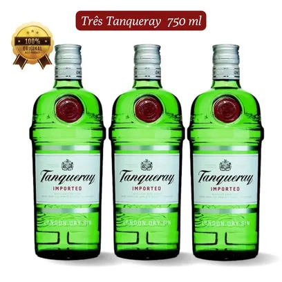 Foto do produto Kit 3 Gin Tanqueray London Dry 750ml