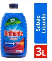 [ APP + R$4 de Volta] Sabão Líquido Brilhante Limpeza Total - 3L | R$19