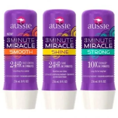 Kit Tratamento Aussie (1 Aussie Smooth + 1 Aussie Shine+1 Aussie Strong) - R$45,90