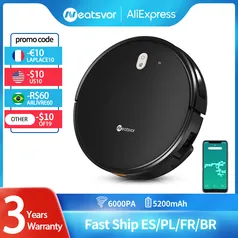 Aspirador robô smart Neatsvor X520 6000pa 5200 Mah 