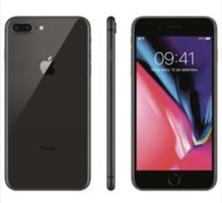 iPhone 8 Apple Plus com 64GB, Tela Retina HD de 5,5”, iOS 11, Dupla Câmera Traseira, Resistente à Água, Wi-Fi, 4G LTE e NFC - R$3144
