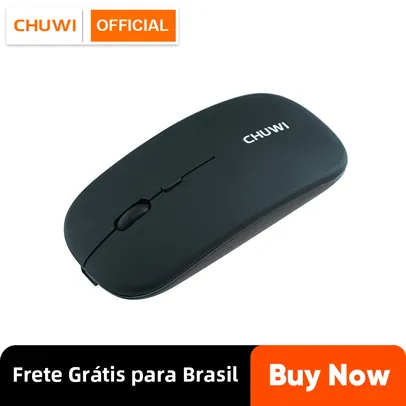 Mouse ergonômico sem fio 2.4ghz, recarregável, silencioso